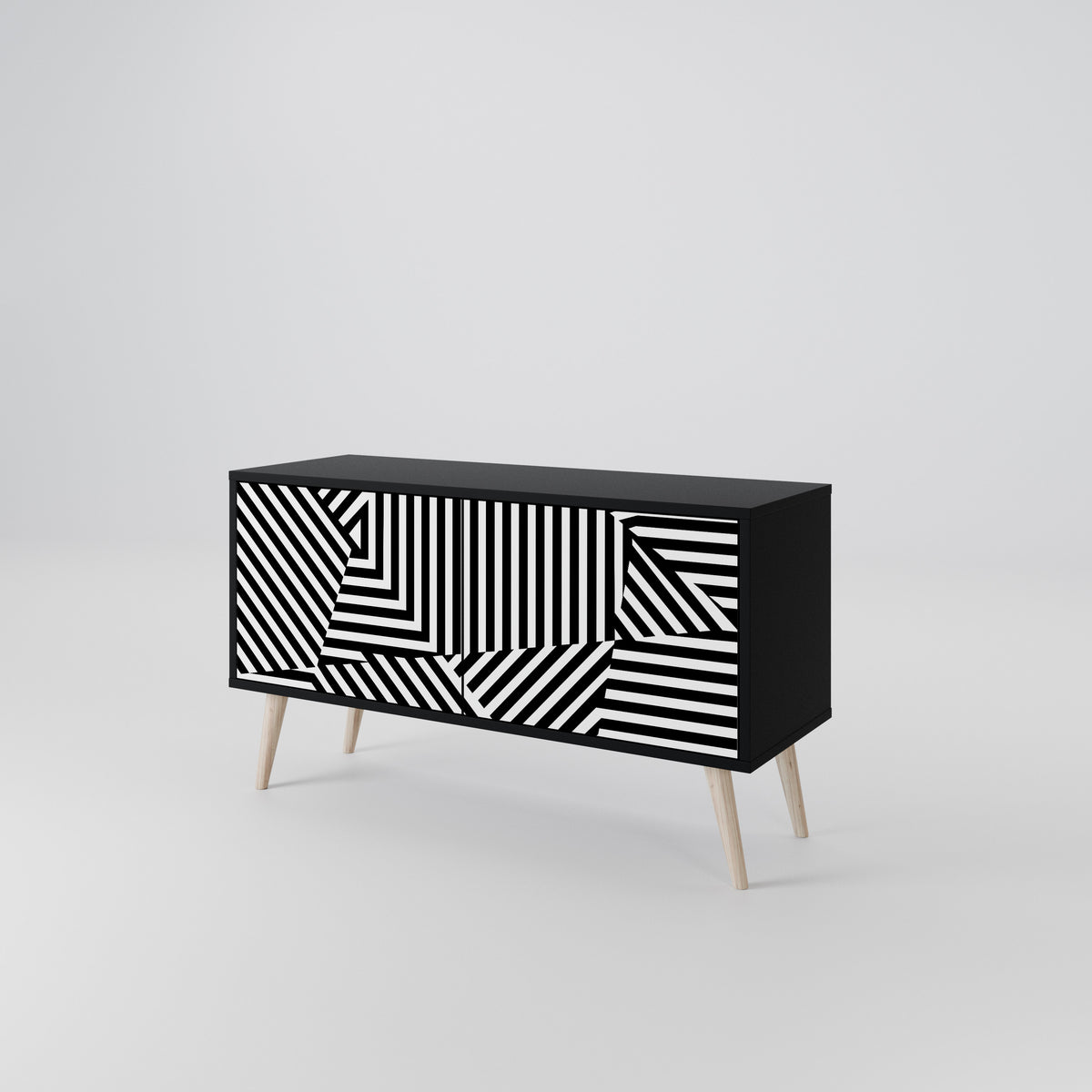 ILLUSIONARY LATTICE Mueble de TV Compacto de 2 puertas