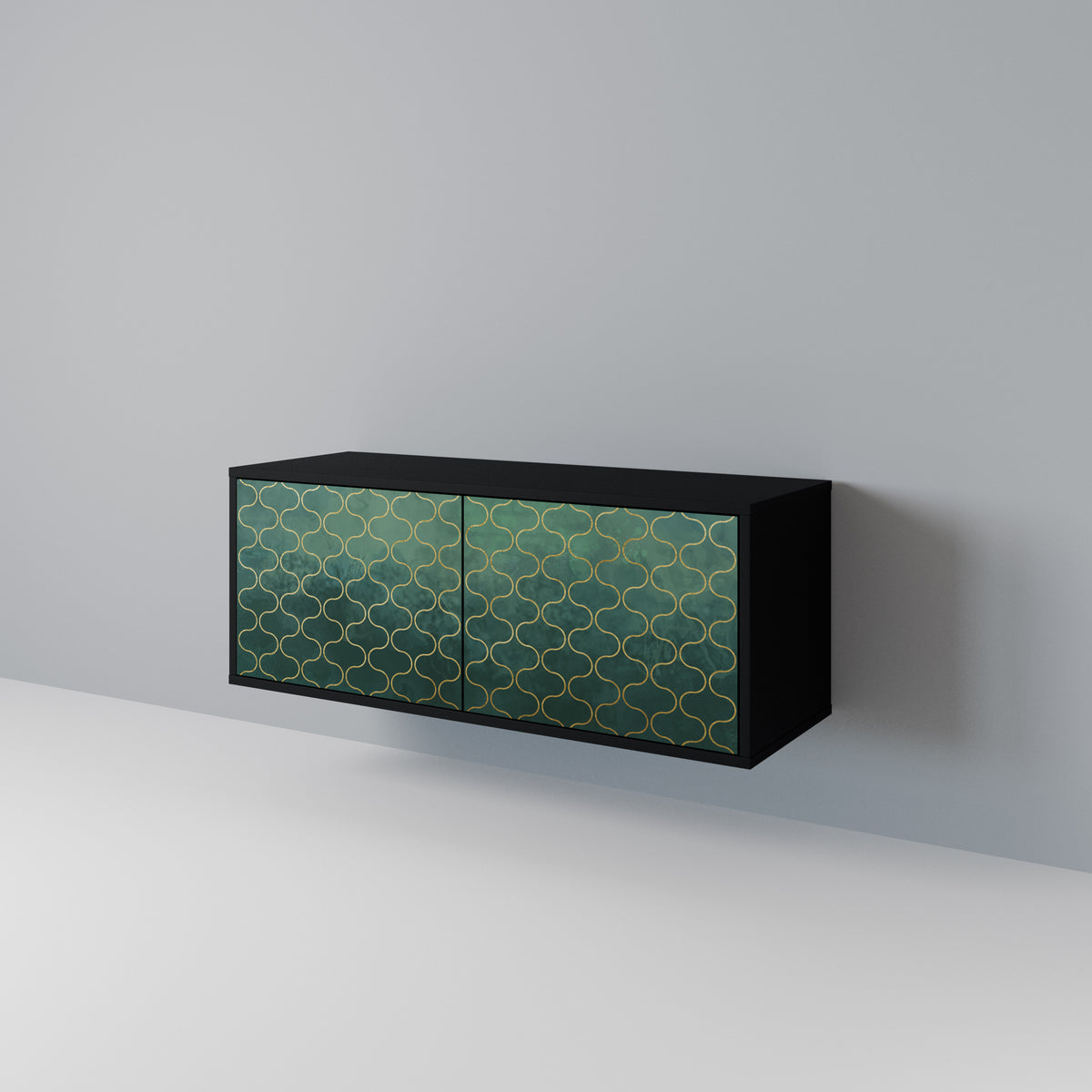 TESSELATED GREENERY Mueble de TV Compacto de 2 puertas