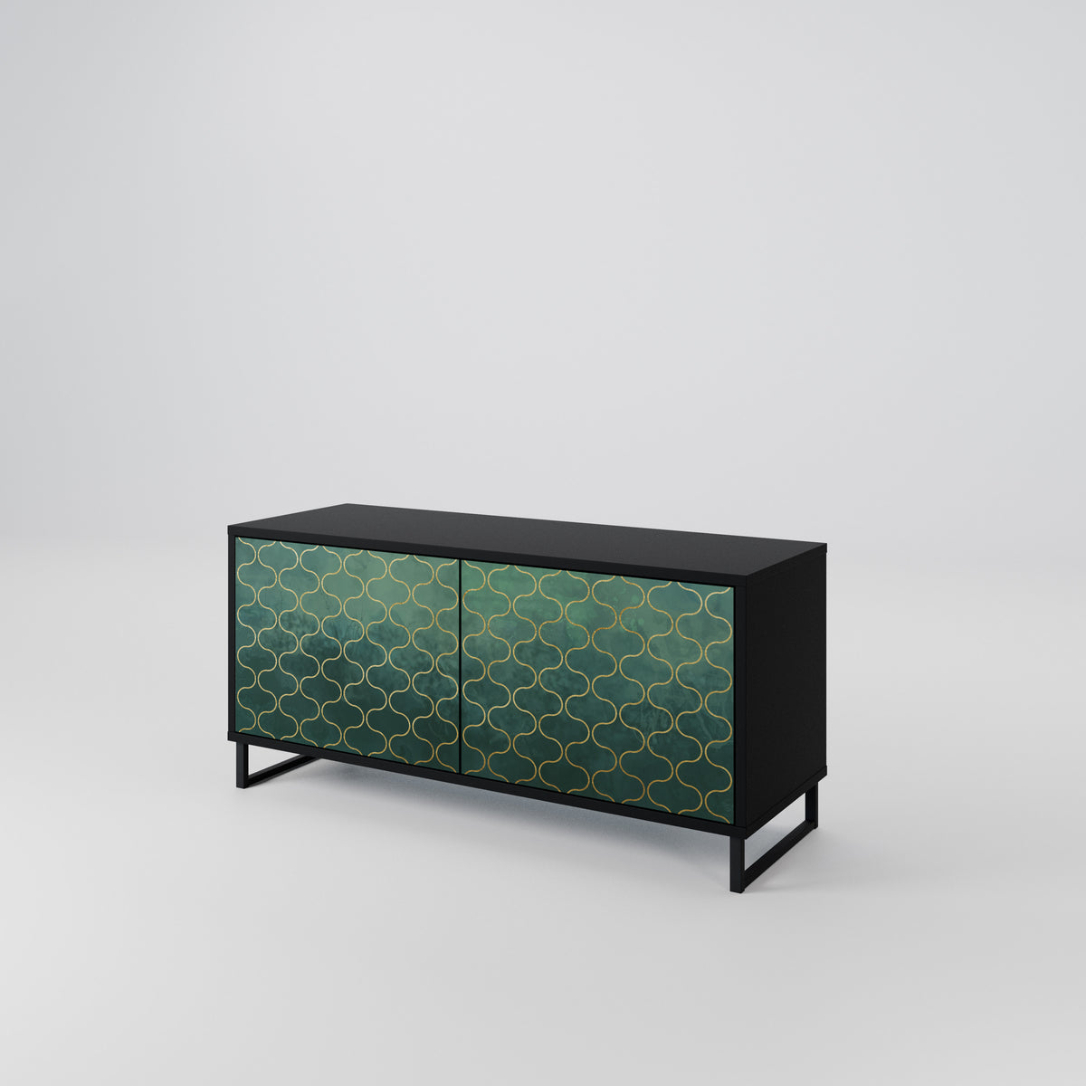 TESSELATED GREENERY Mueble de TV Compacto de 2 puertas