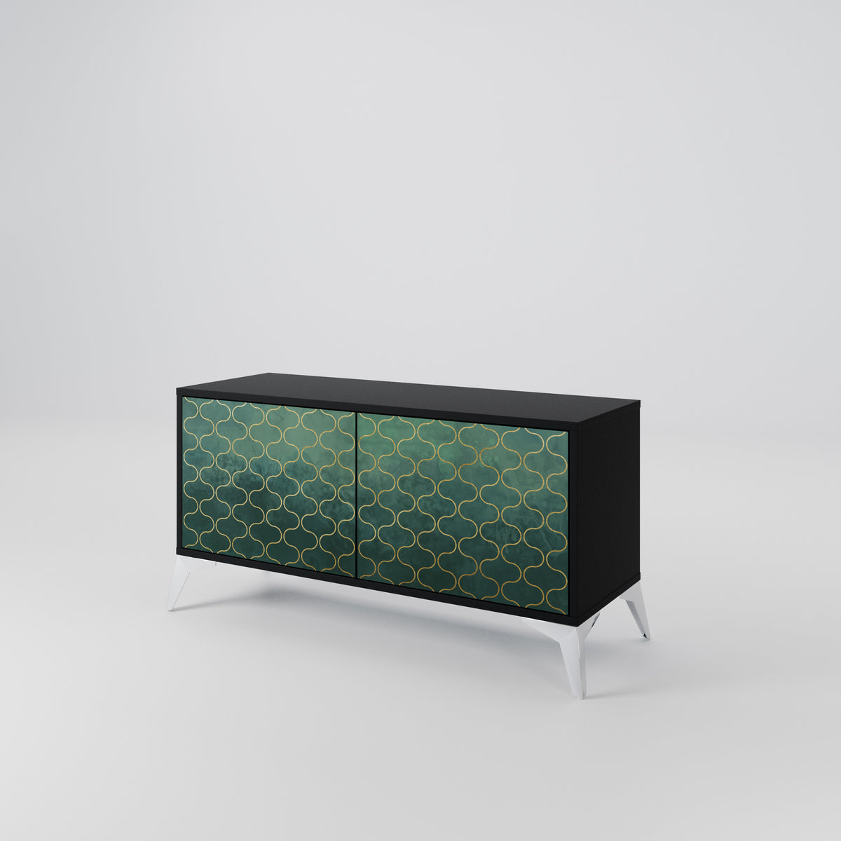 TESSELATED GREENERY Mueble de TV Compacto de 2 puertas