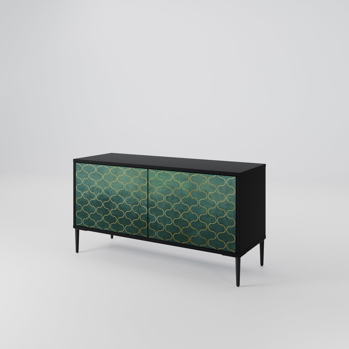 TESSELATED GREENERY Mueble de TV Compacto de 2 puertas