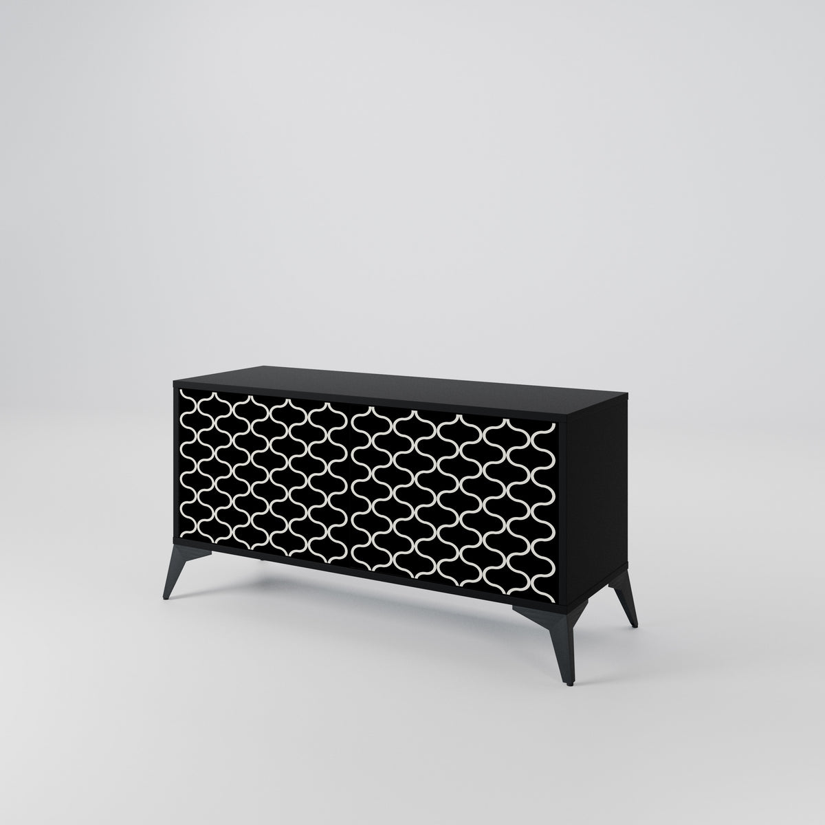 TESSELATED BLACKNESS Mueble de TV Compacto de 2 puertas