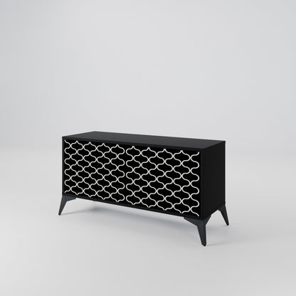 TESSELATED BLACKNESS Mueble de TV Compacto de 2 puertas