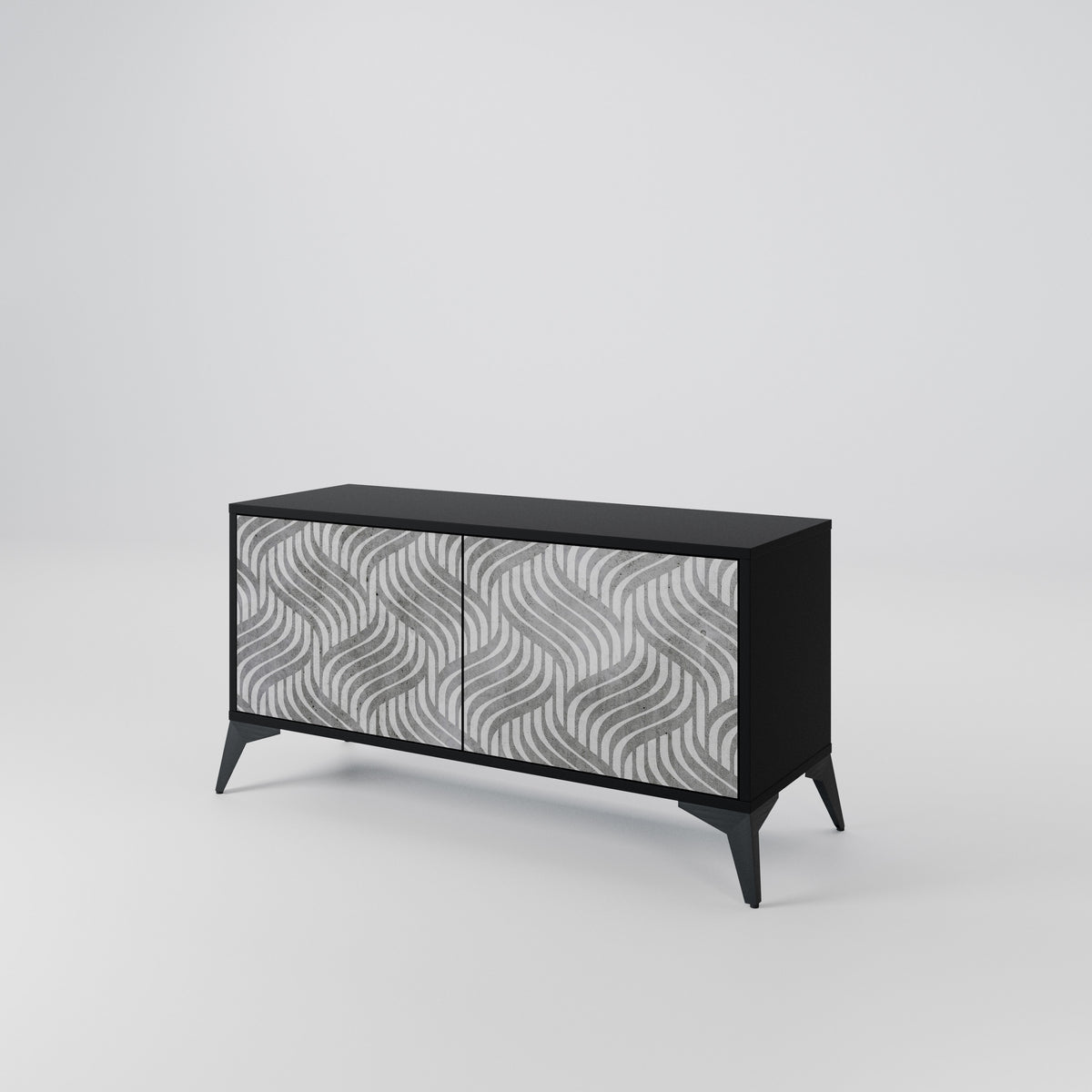 CONCRETE MOVEMENT Compact 2-Door TV Cabinet