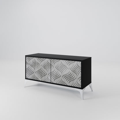 CONCRETE MOVEMENT Mueble de TV Compacto de 2 puertas