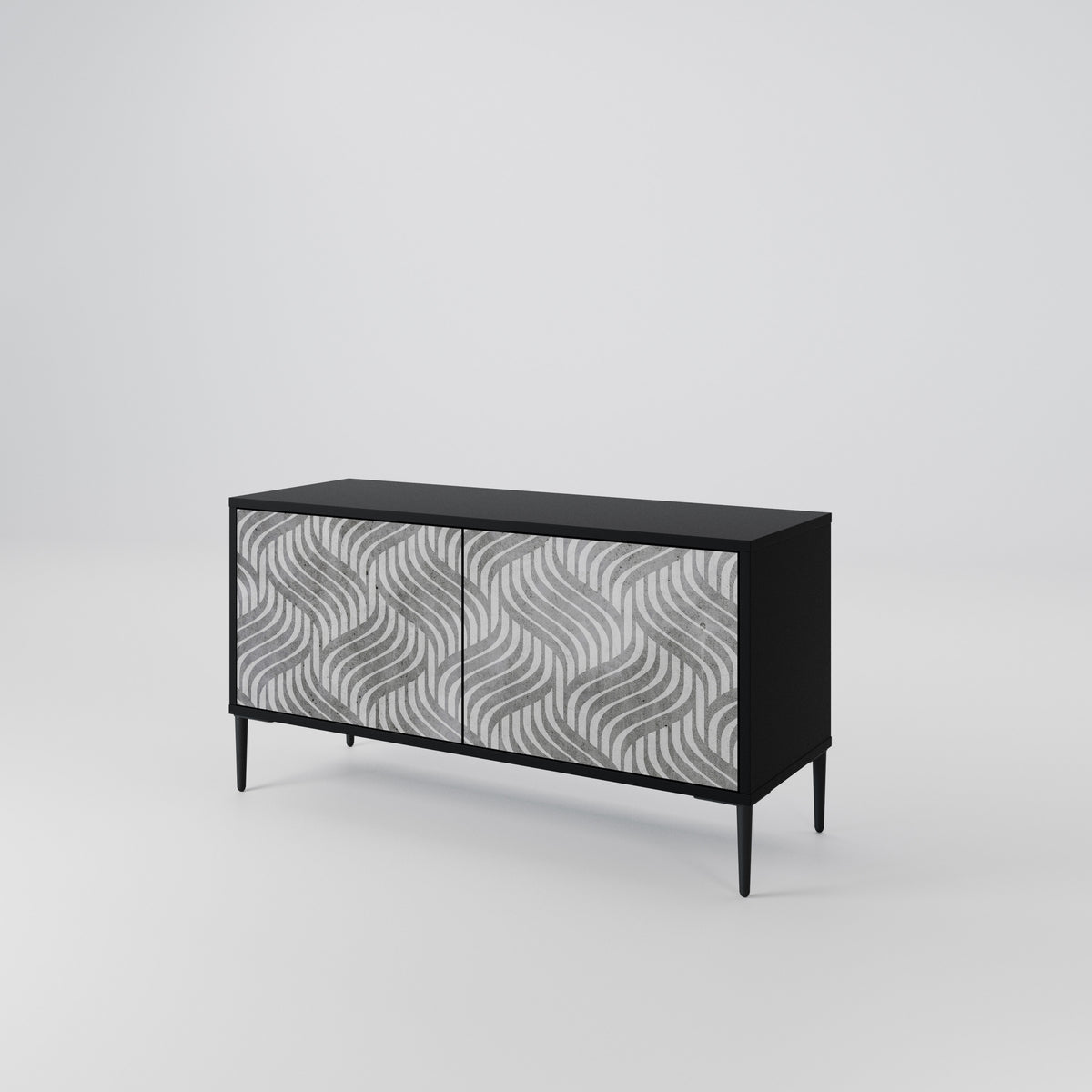 CONCRETE MOVEMENT Mueble de TV Compacto de 2 puertas