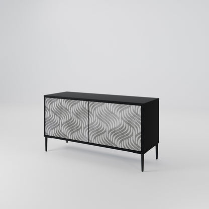 CONCRETE MOVEMENT Mueble de TV Compacto de 2 puertas