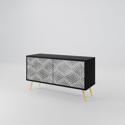 CONCRETE MOVEMENT Mueble de TV Compacto de 2 puertas