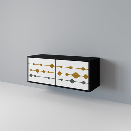 VIVID TONE Mueble de TV Compacto de 2 puertas