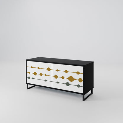 VIVID TONE Mueble de TV Compacto de 2 puertas
