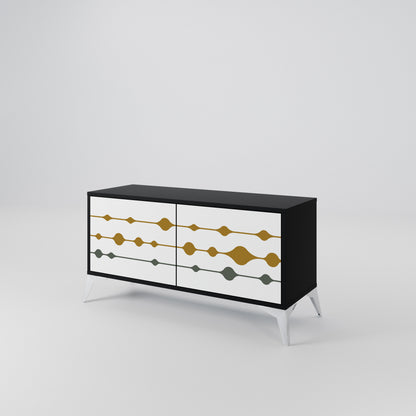 VIVID TONE Mueble de TV Compacto de 2 puertas
