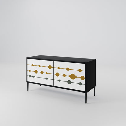 VIVID TONE Mueble de TV Compacto de 2 puertas