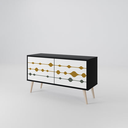 VIVID TONE Mueble de TV Compacto de 2 puertas