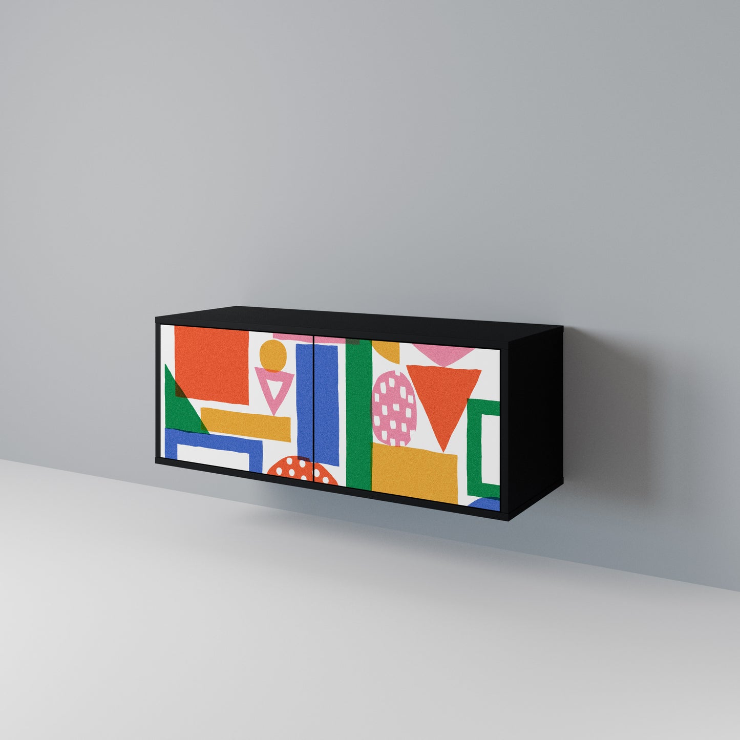 GEOMETRIC GLIMMER Mueble de TV Compacto de 2 puertas