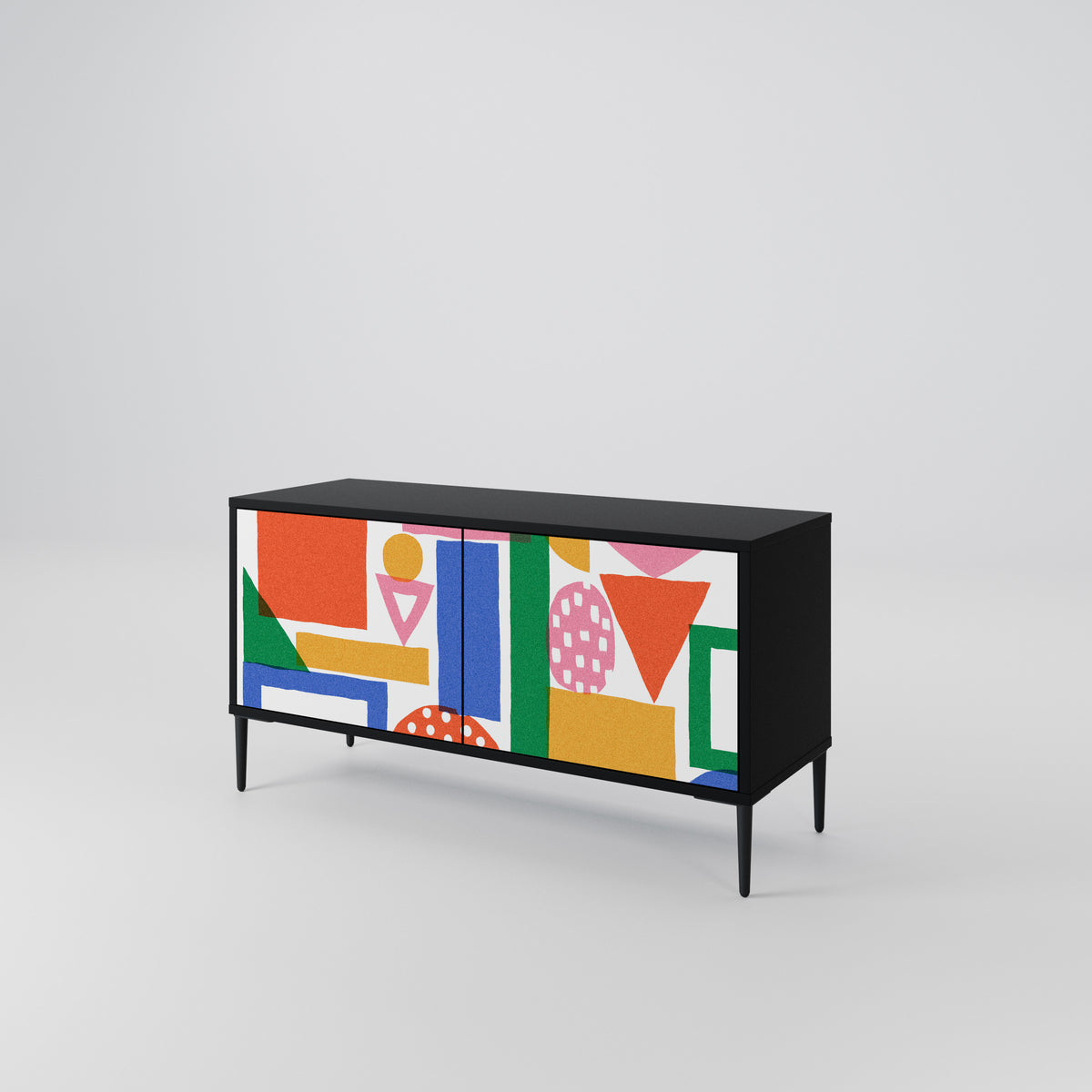 GEOMETRIC GLIMMER Mueble de TV Compacto de 2 puertas