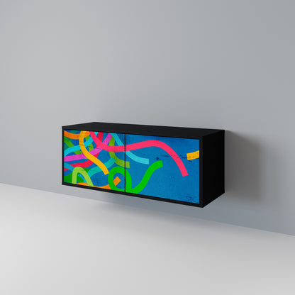 STREAMER TANGLE Mueble de TV Compacto de 2 puertas