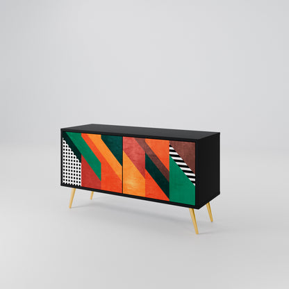 MAKESHIFT ARTISTRY Mueble de TV Compacto de 2 puertas