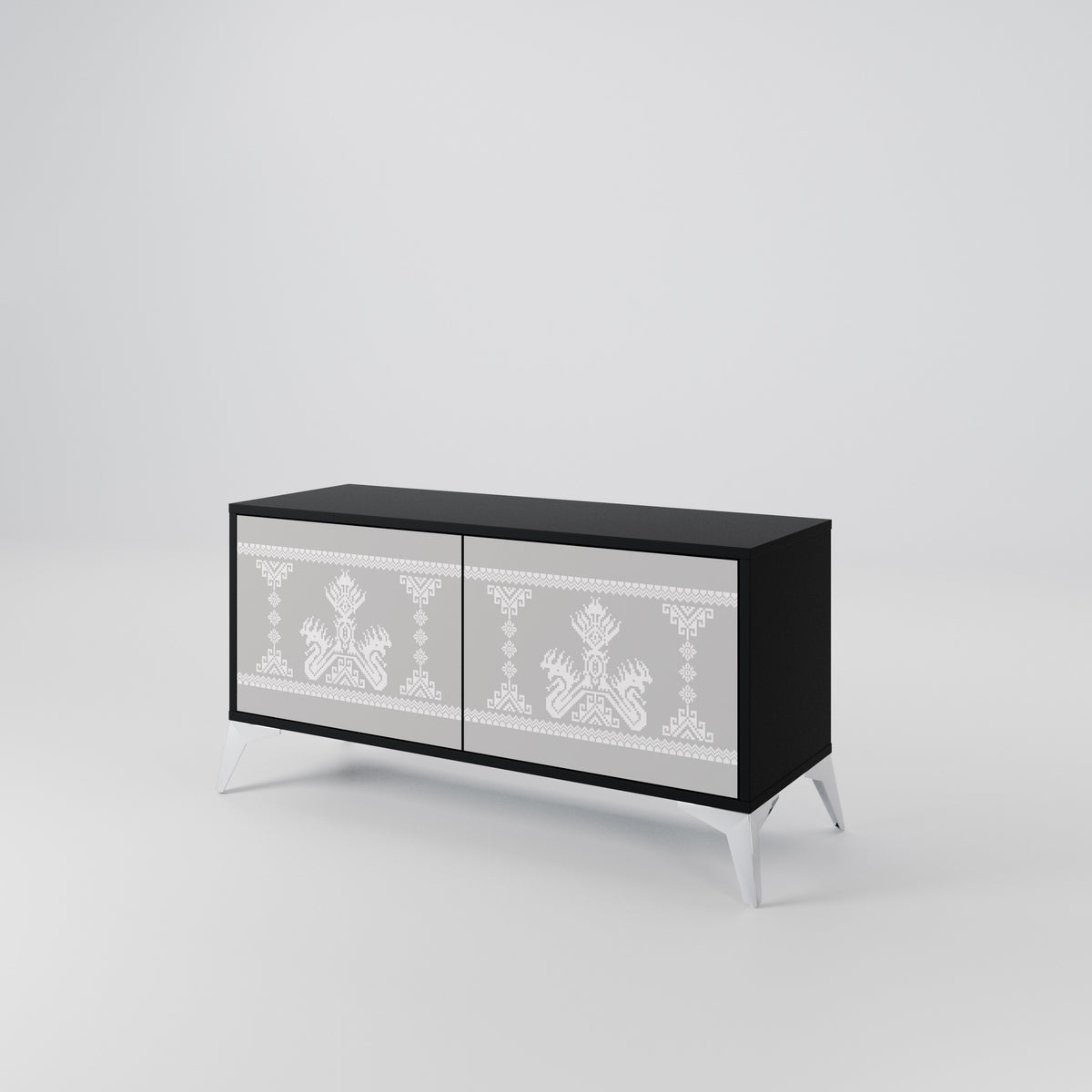 THAI GRAY Compact 2-Door TV Cabinet