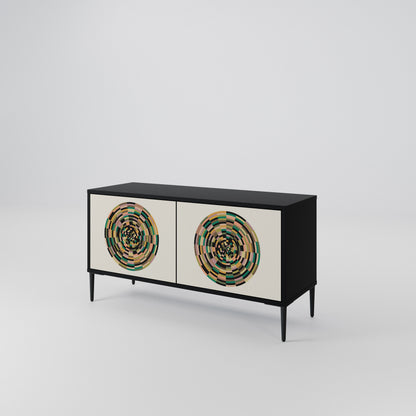 GREEN CIRCLES Mueble de TV Compacto de 2 puertas