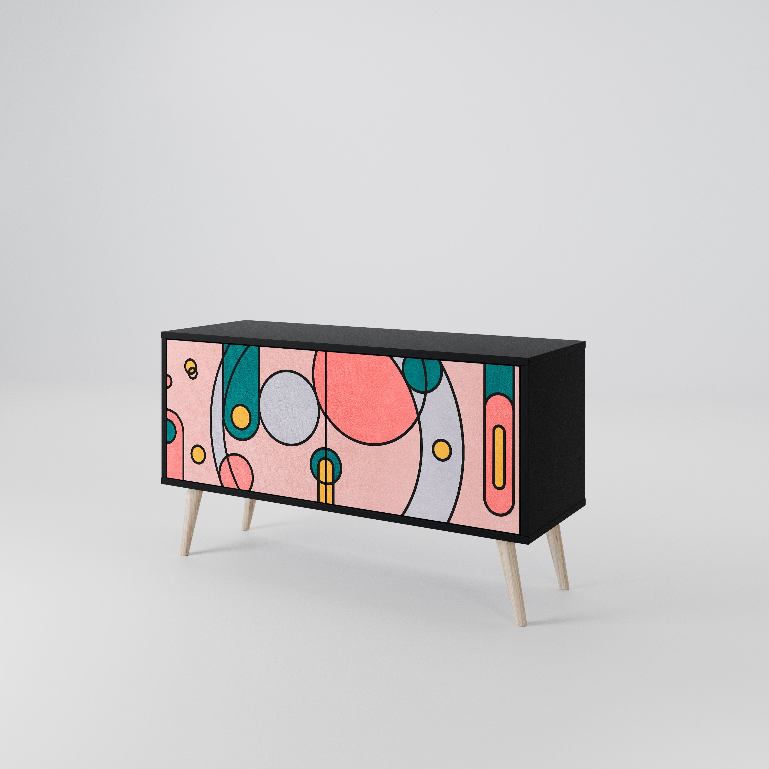 GOSSAMER ECHOES Compact 2-Door TV Cabinet