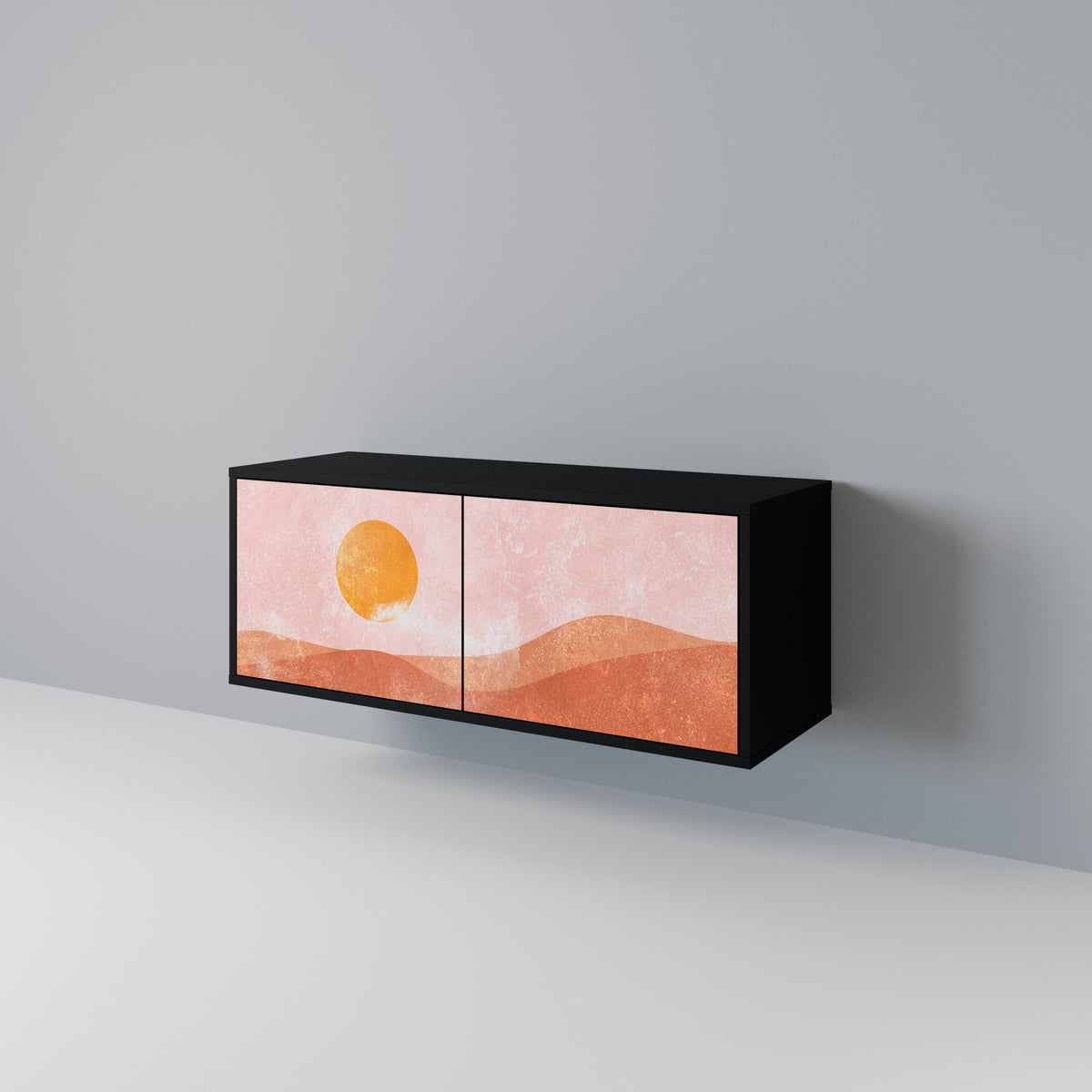 LUMINOUS SUNLIGHT Mueble de TV Compacto de 2 puertas