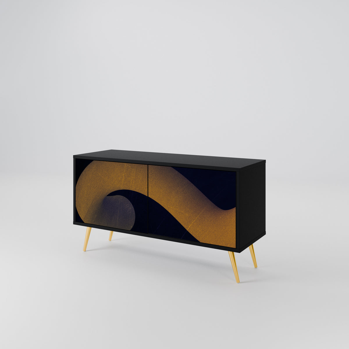 HOLLOW TIME Compact 2-Door TV Cabinet