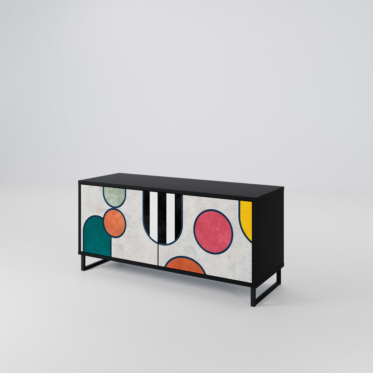 COOL STORY Mueble de TV Compacto de 2 puertas