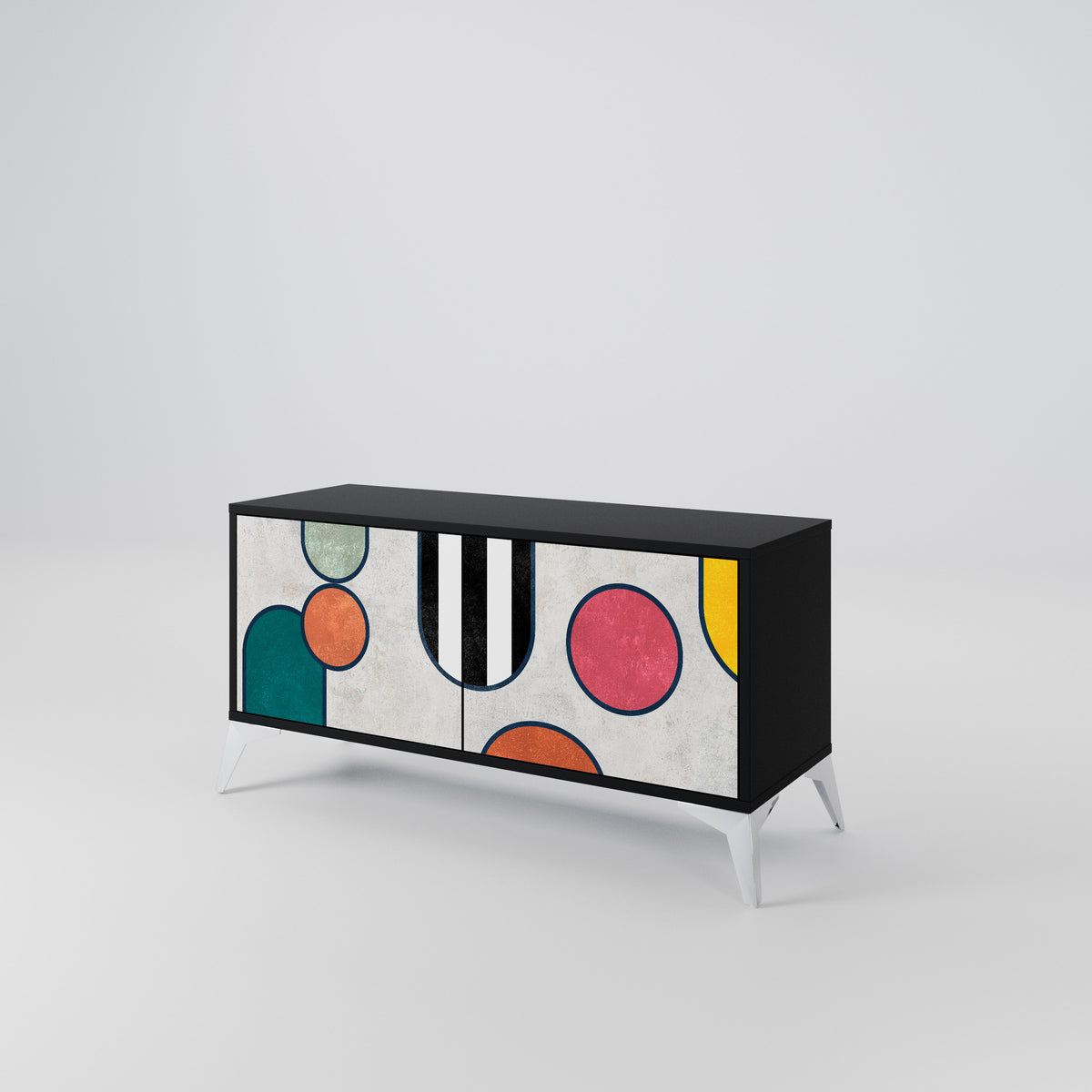 COOL STORY Mueble de TV Compacto de 2 puertas