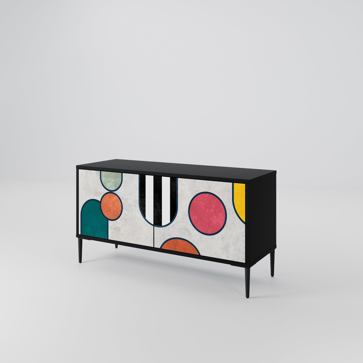COOL STORY Mueble de TV Compacto de 2 puertas