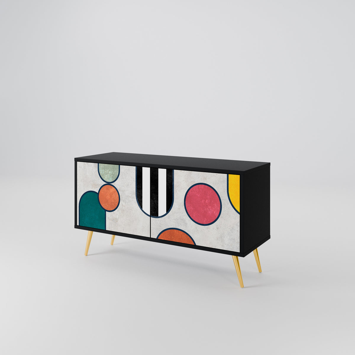COOL STORY Mueble de TV Compacto de 2 puertas