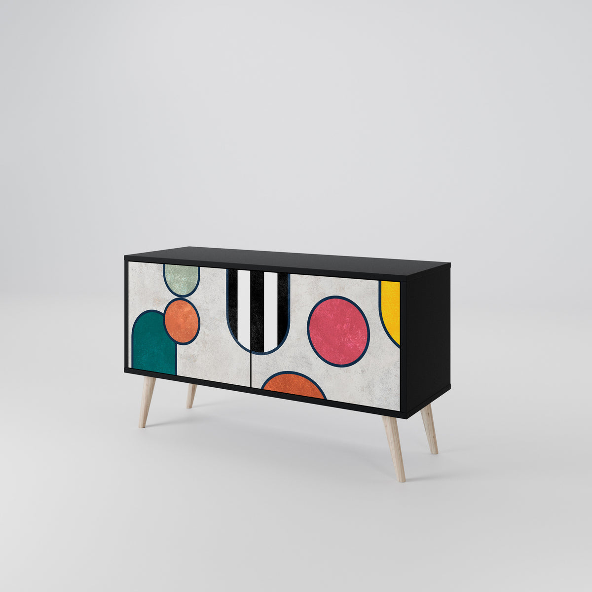 COOL STORY Mueble de TV Compacto de 2 puertas