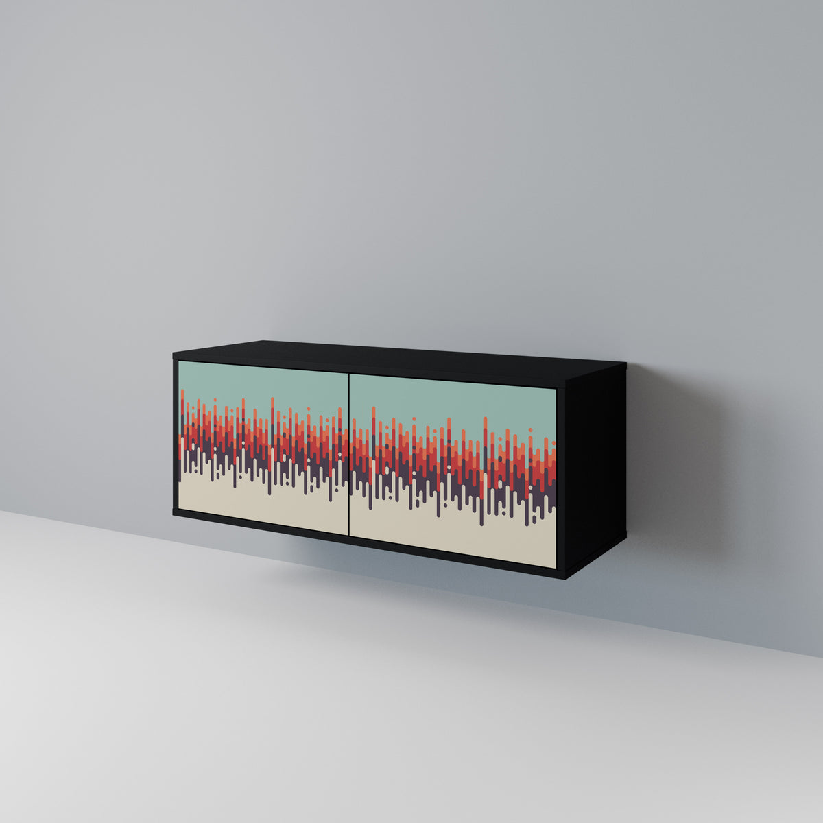 CHROMA CONTOURS Mueble de TV Compacto de 2 puertas