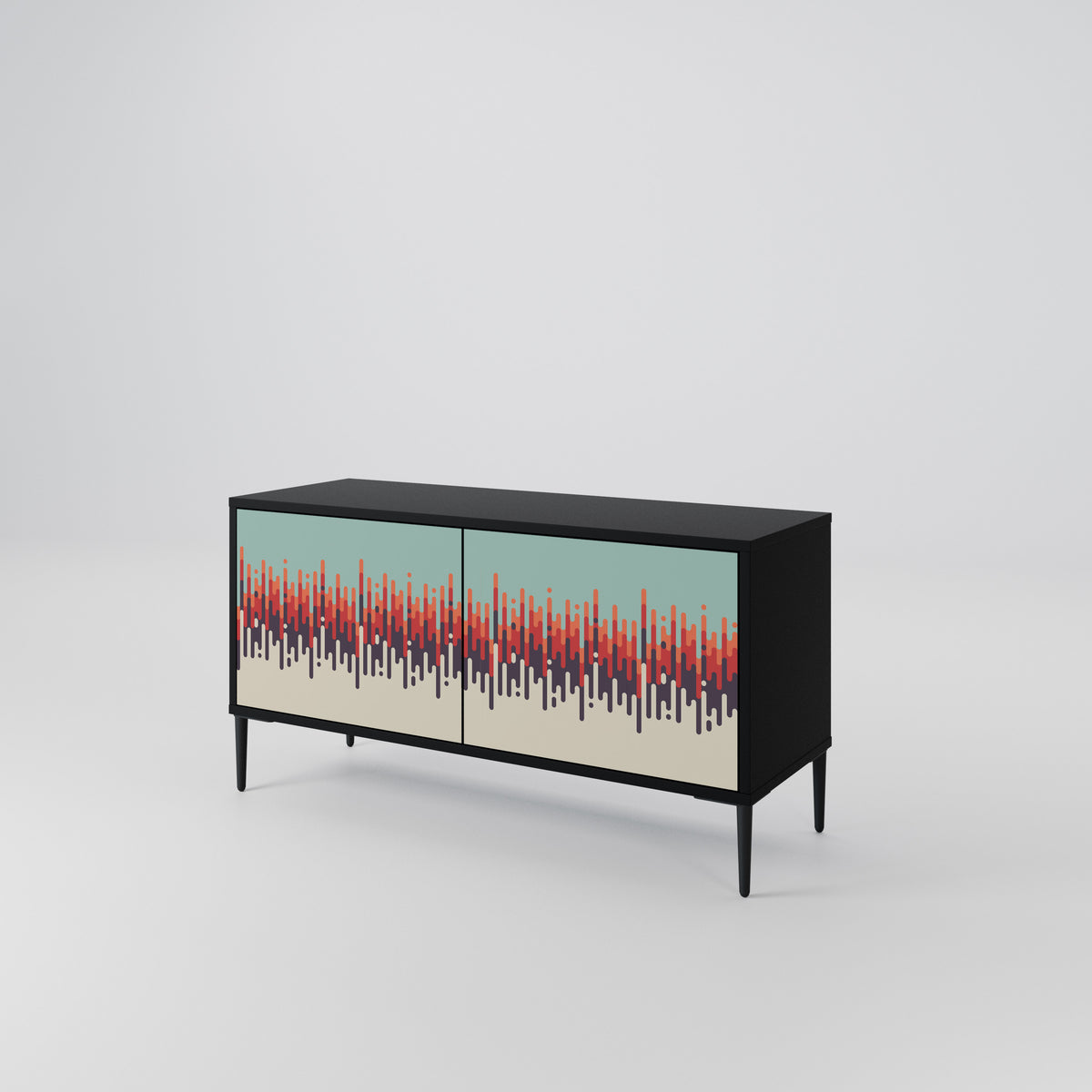 CHROMA CONTOURS Mueble de TV Compacto de 2 puertas