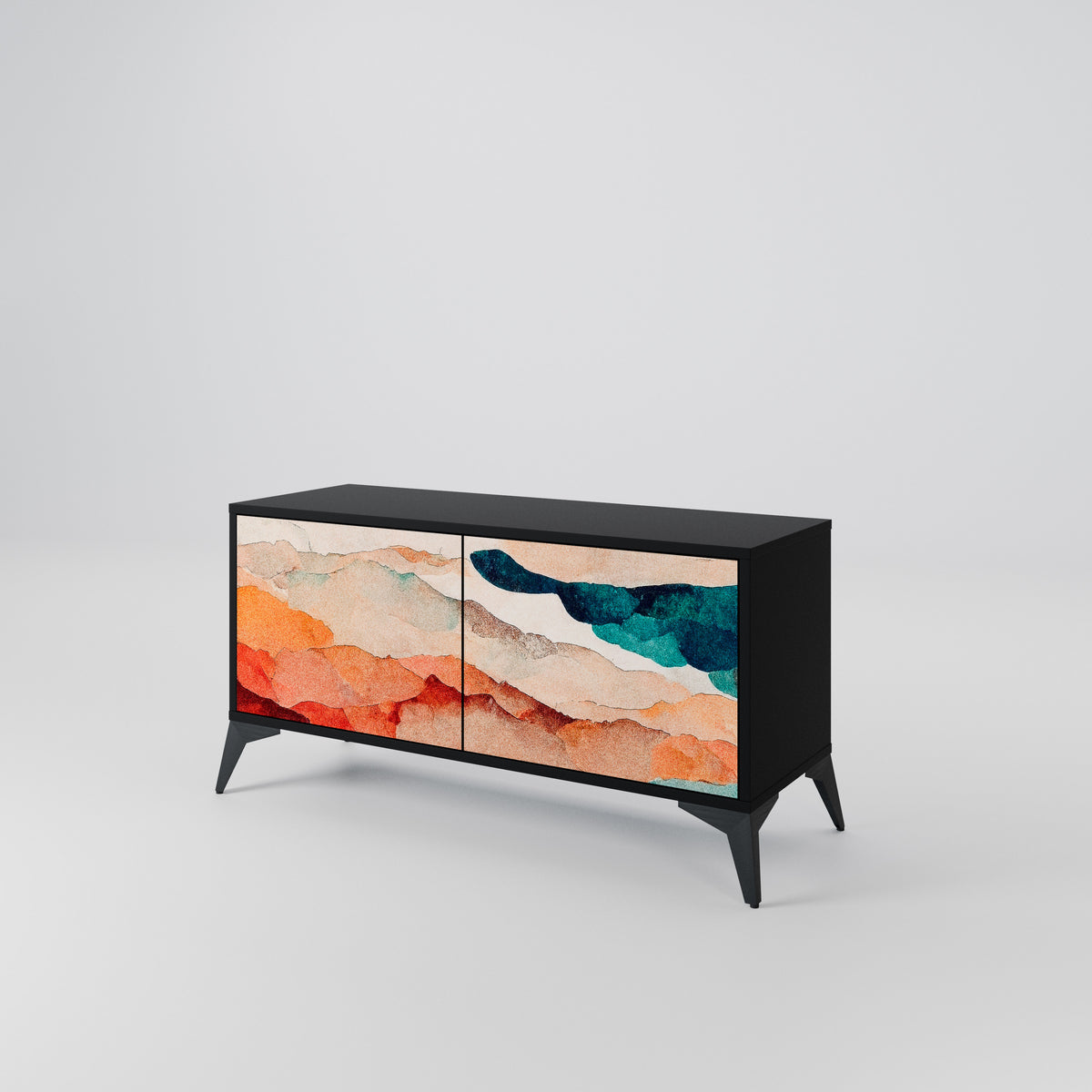 ABSTRACT LANDSCAPE Mueble de TV Compacto de 2 puertas