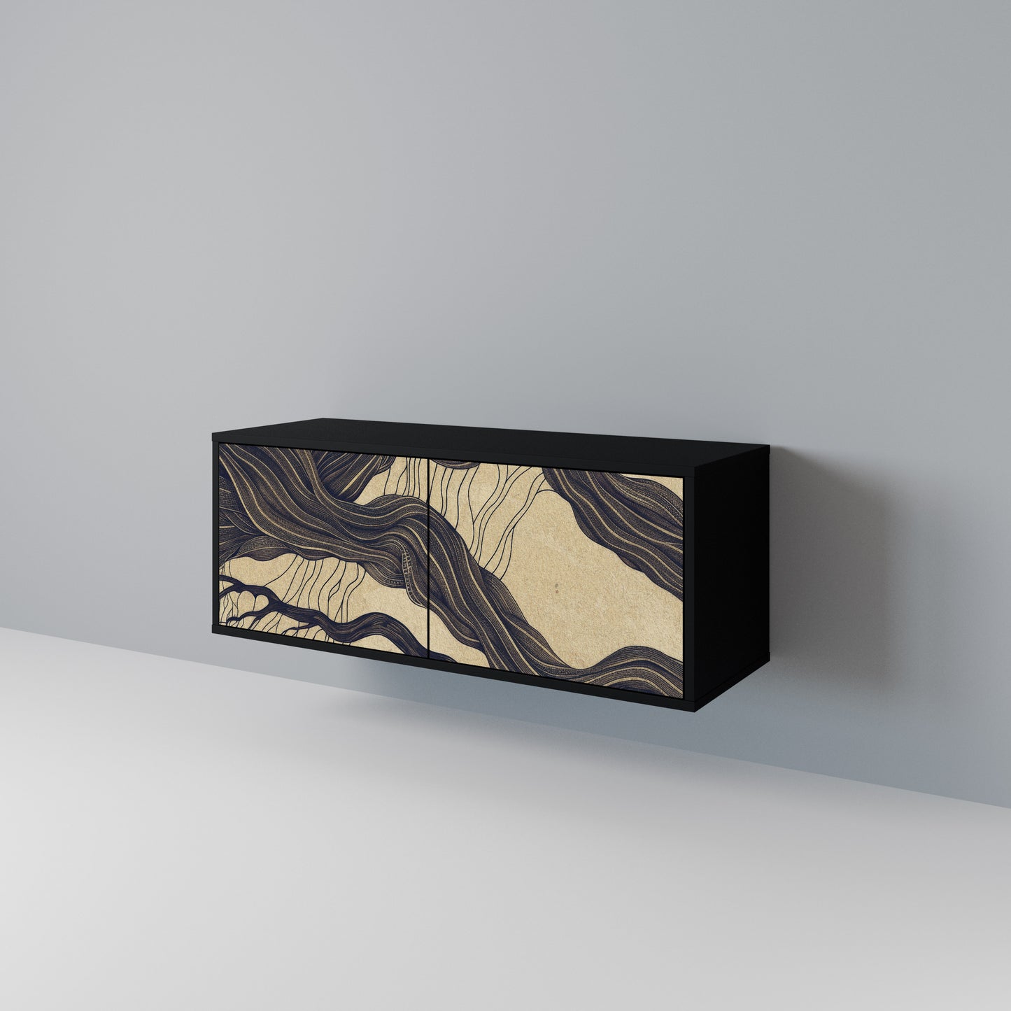 UNIFIED FRAGMENTS Mueble de TV Compacto de 2 puertas