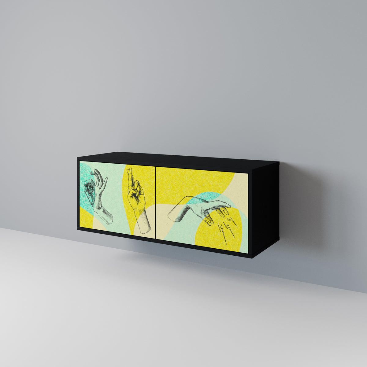 BODY LANGUAGE Mueble de TV Compacto de 2 puertas