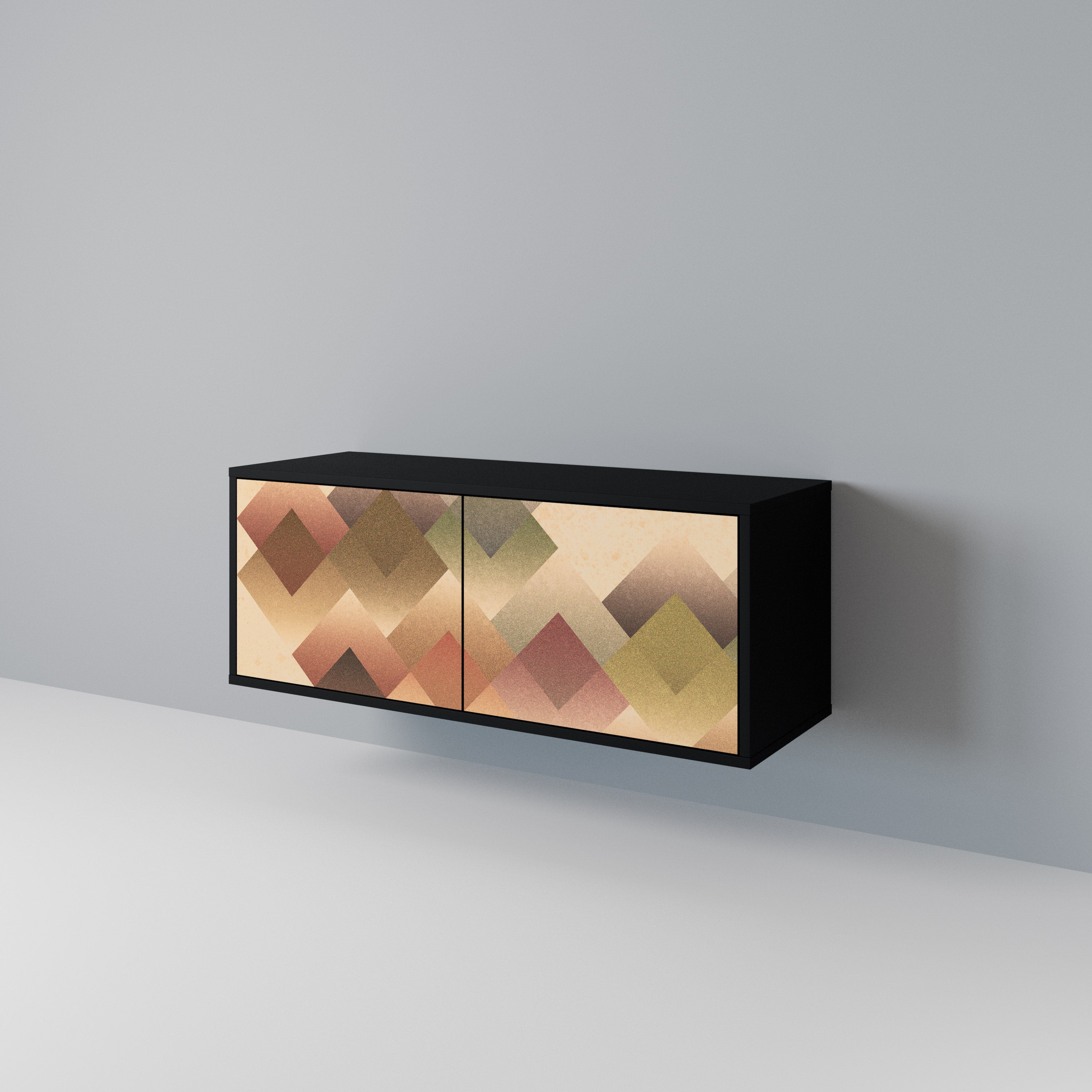 GEOMETRIC FUSION Compact 2-Door TV Cabinet