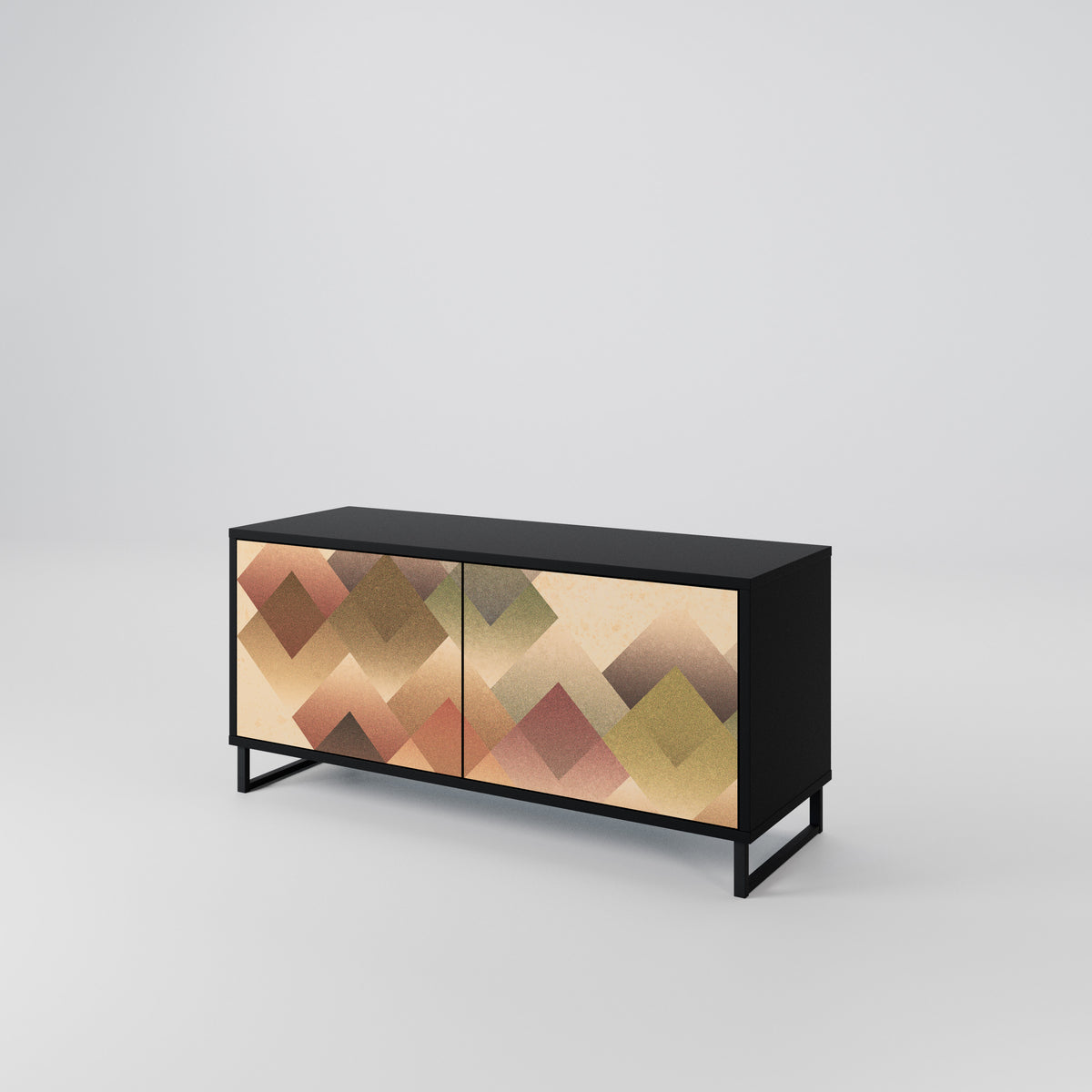 GEOMETRIC FUSION Mueble de TV Compacto de 2 puertas