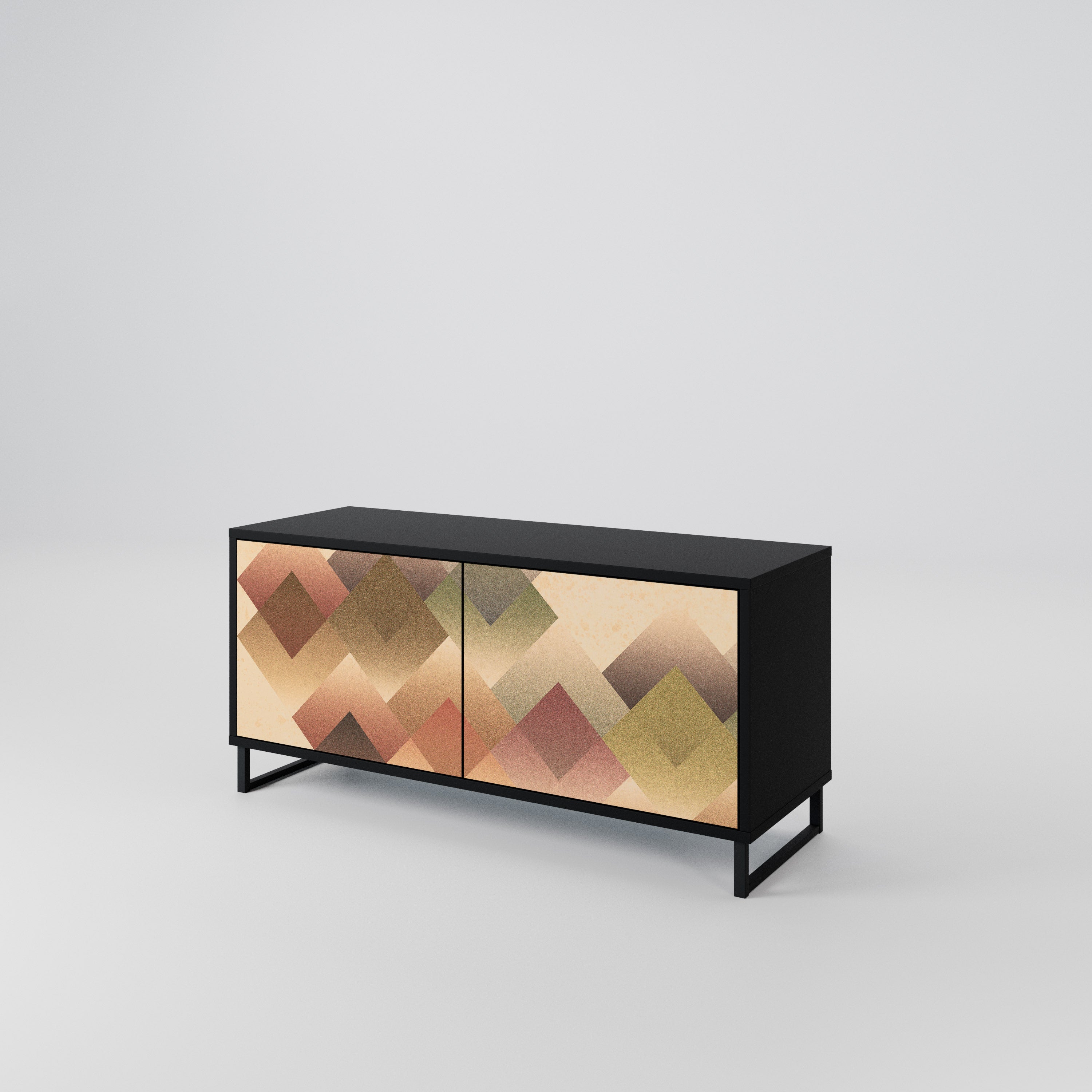 GEOMETRIC FUSION Compact 2-Door TV Cabinet