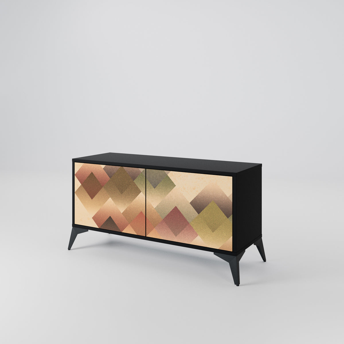 GEOMETRIC FUSION Mueble de TV Compacto de 2 puertas