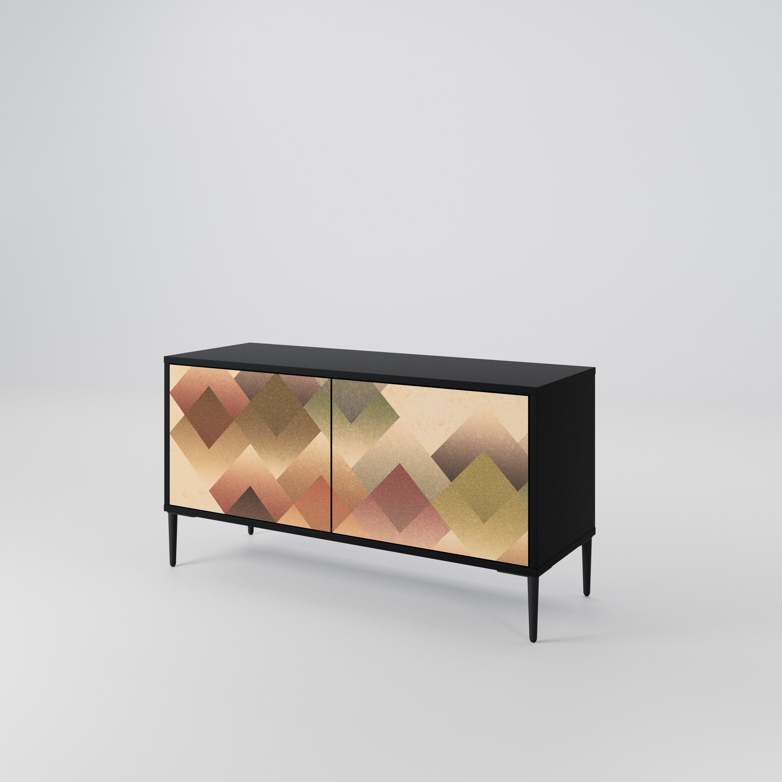 GEOMETRIC FUSION Compact 2-Door TV Cabinet