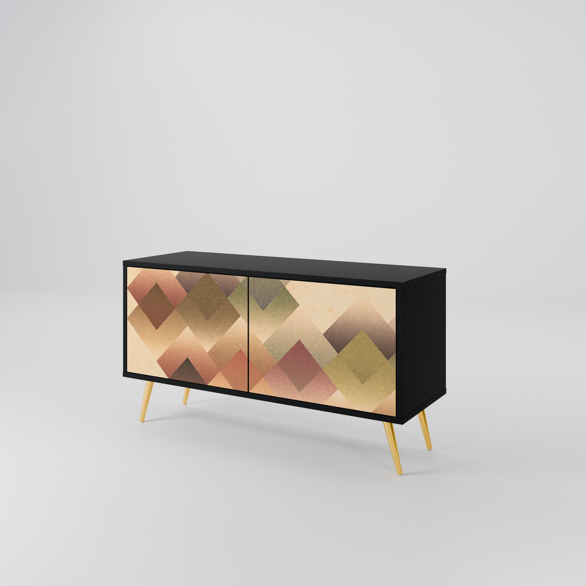 GEOMETRIC FUSION Mueble de TV Compacto de 2 puertas