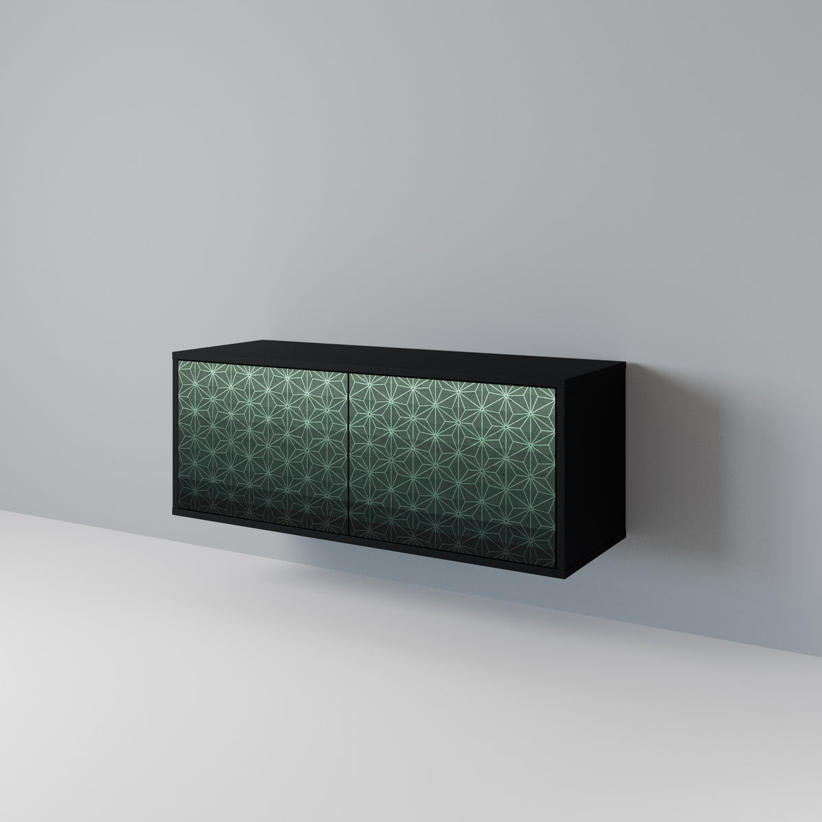 ORNAMENTAL GLIMMER Mueble de TV Compacto de 2 puertas