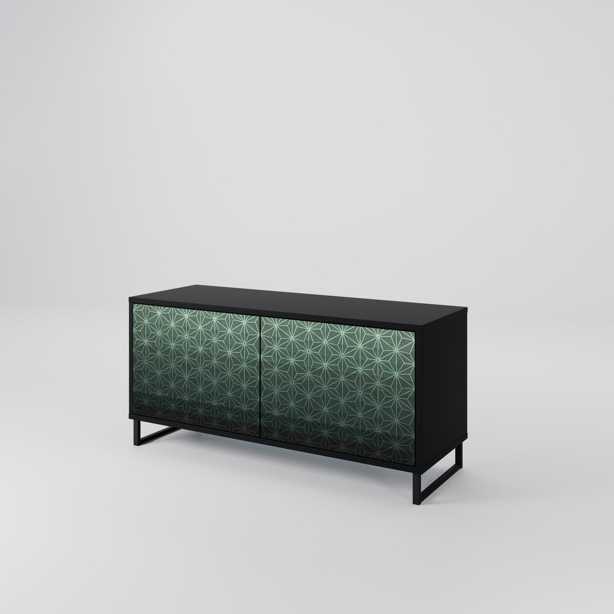 ORNAMENTAL GLIMMER Mueble de TV Compacto de 2 puertas
