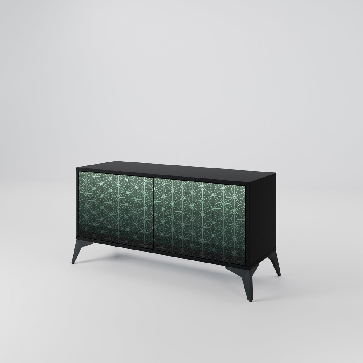 ORNAMENTAL GLIMMER Mueble de TV Compacto de 2 puertas