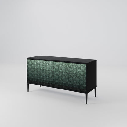 ORNAMENTAL GLIMMER Mueble de TV Compacto de 2 puertas
