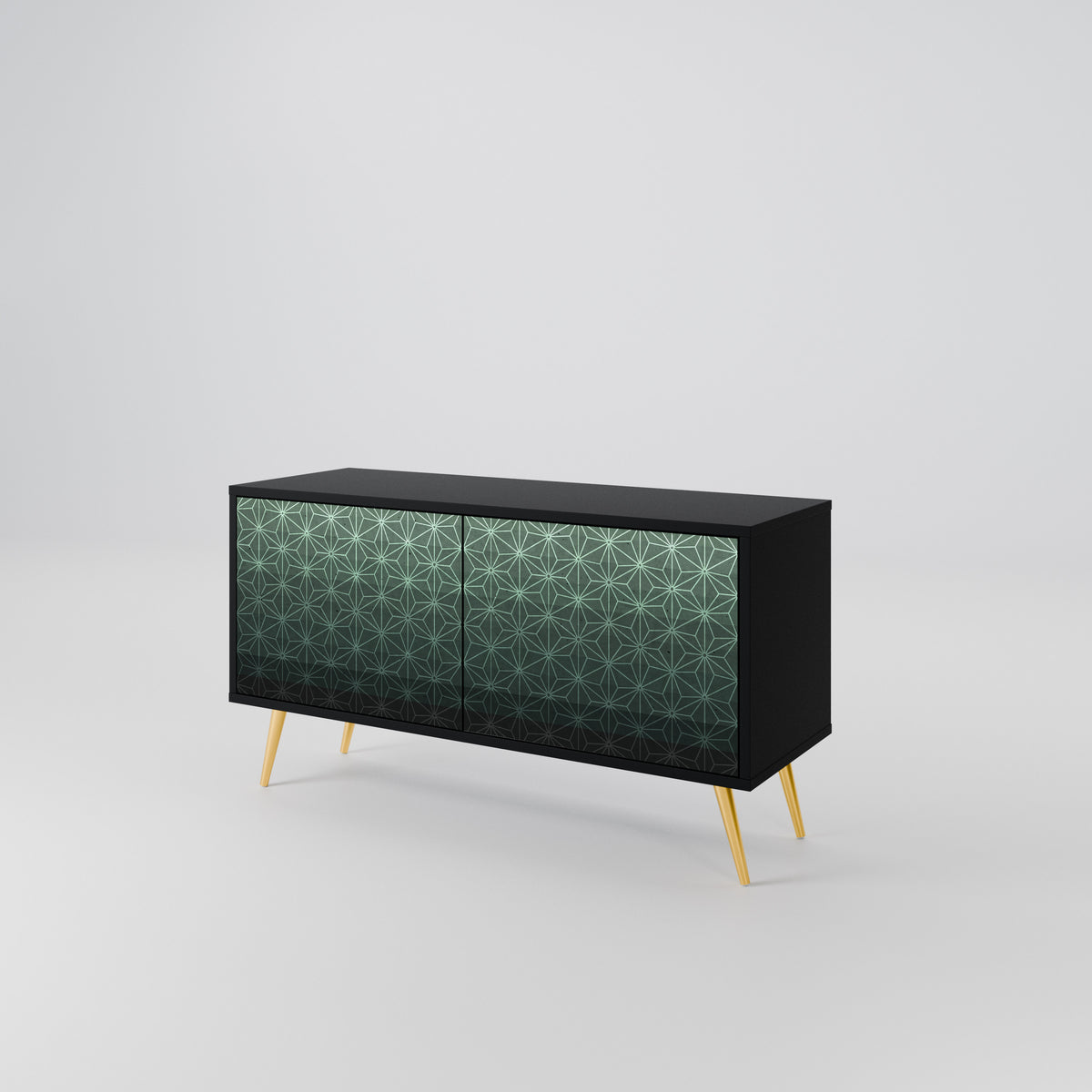 ORNAMENTAL GLIMMER Mueble de TV Compacto de 2 puertas