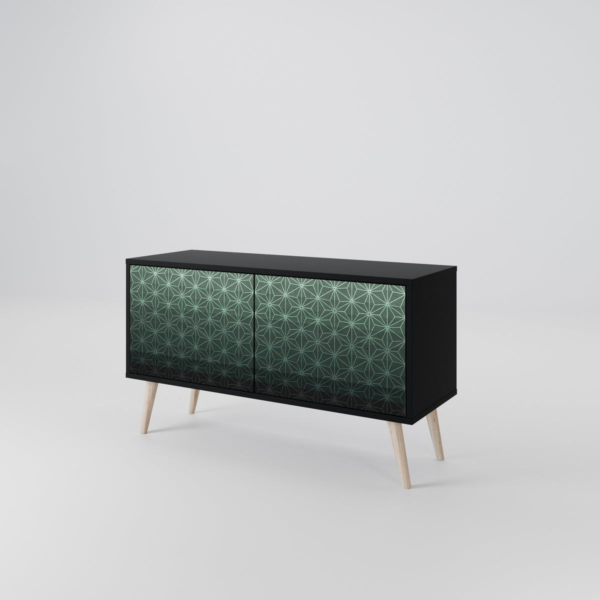 ORNAMENTAL GLIMMER Mueble de TV Compacto de 2 puertas