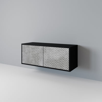 CONCRETE ZIG ZAG Mueble de TV Compacto de 2 puertas