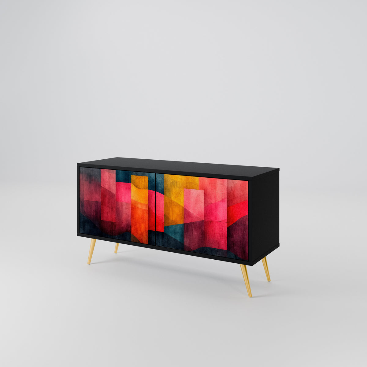 COLORFUL SOUNDS Mueble de TV Compacto de 2 puertas